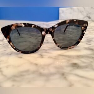 Warby Parker Leta W 172 Black Brown Speckled Cat Eye Sunglasses Frames 52-19 140